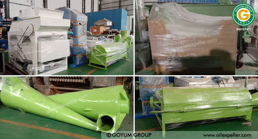 shipping seed cleaner, seed cracker and other seed preparatory equipment
