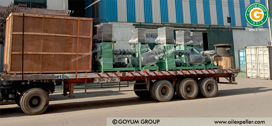shipping soybean extruders with control panels