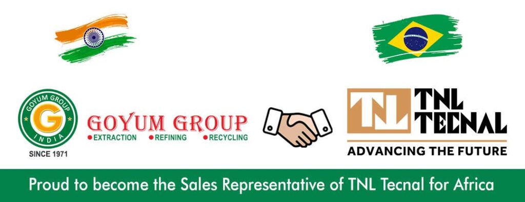 Proud to become the Sales Representative of TNL Tecnal for Africa