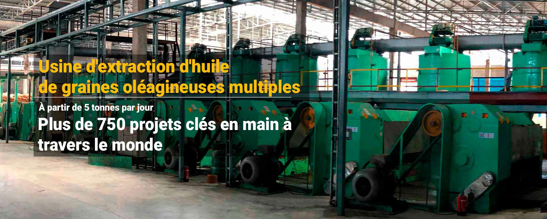 Usine d'extraction d'huile multi-graines