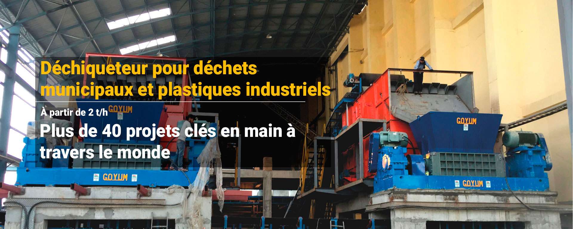 Broyeur pour EFB, déchets solides municipaux (MSW), plastique et industriel